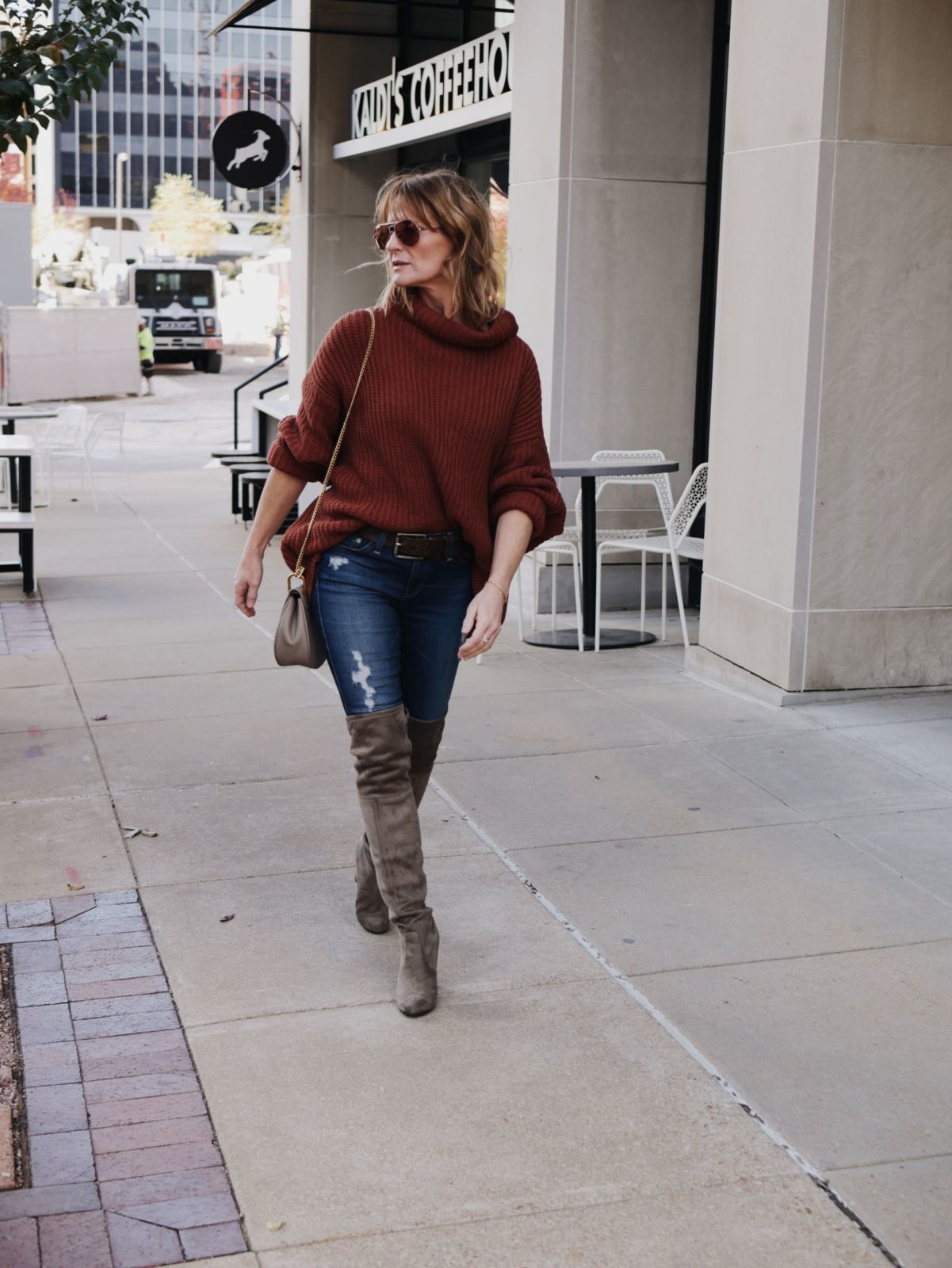 oversized sweater | over the knee boots | oh darling blog