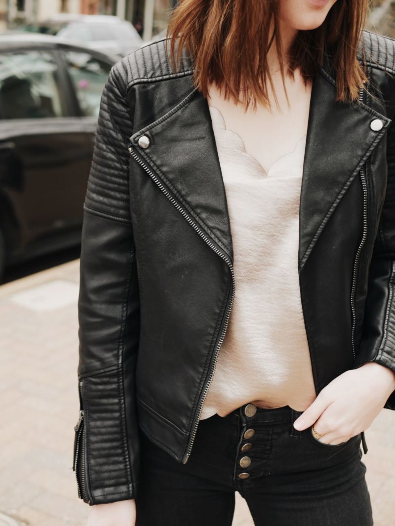 a leather jacket 