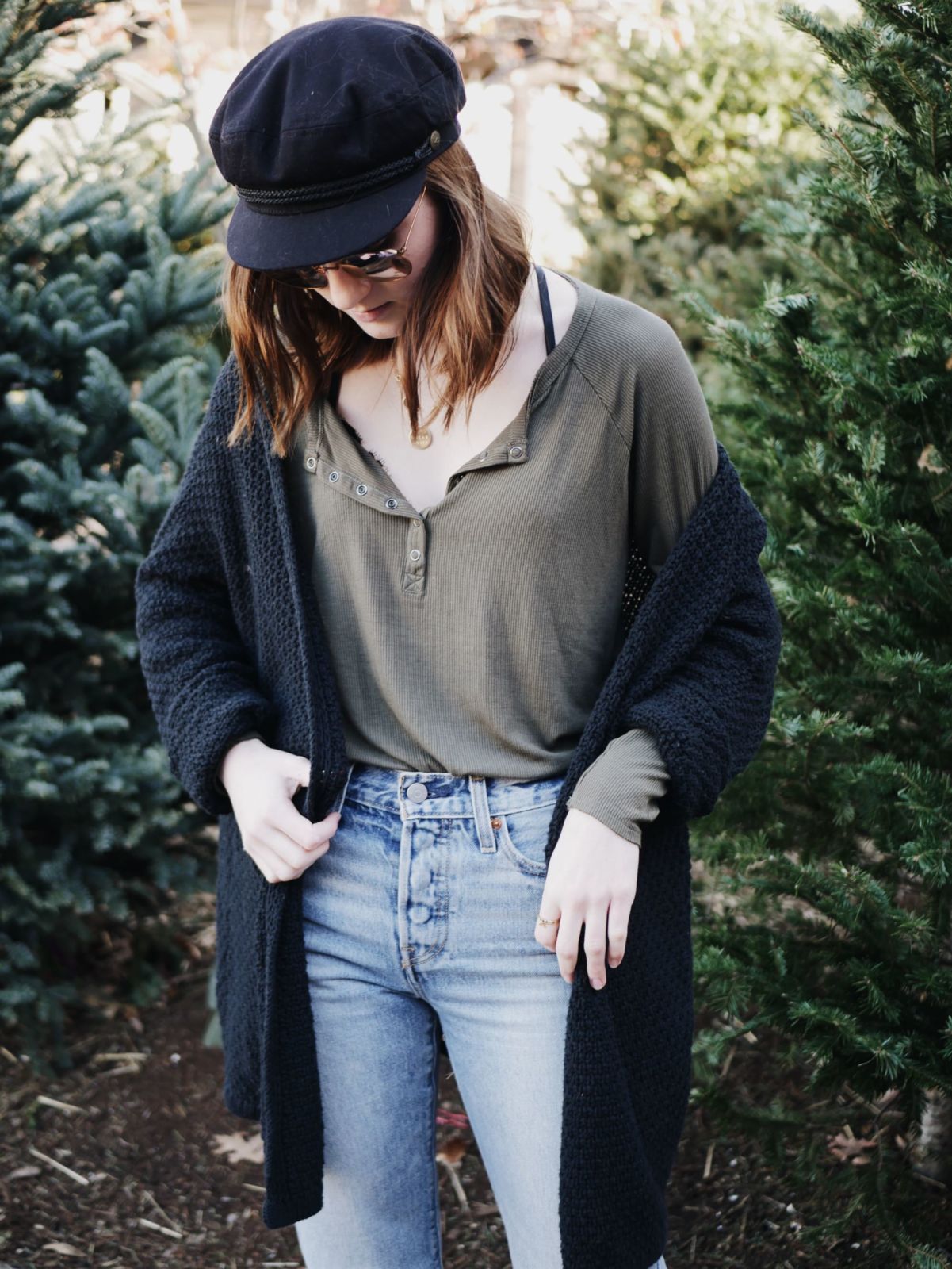 styling a henley with a cardigan | fall style | oh darling blog