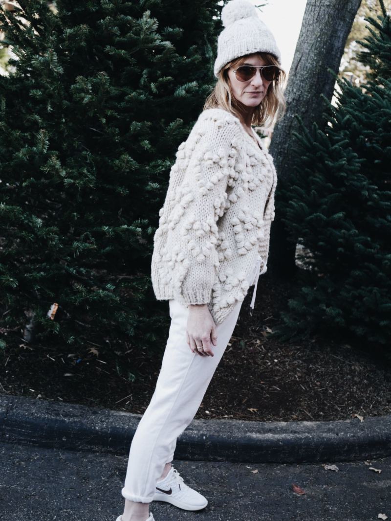 How to style a pom pom sweater