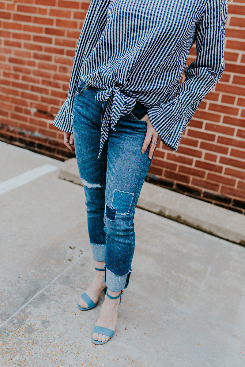 oh darling how to style patchwork jeans