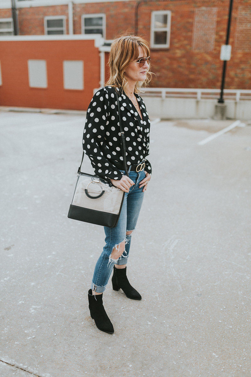 oh darling blog polka dot top