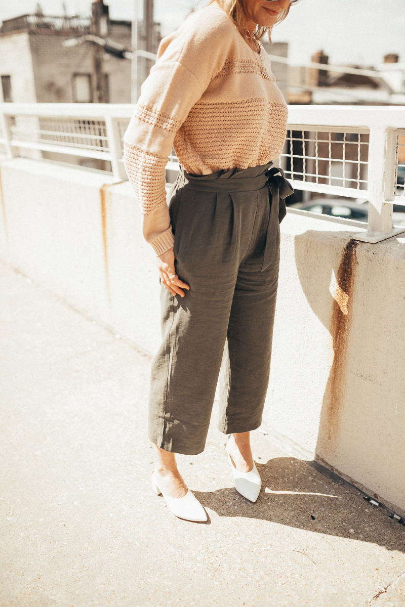 Trouser Pants paired with a sweater Heartloom Clothing