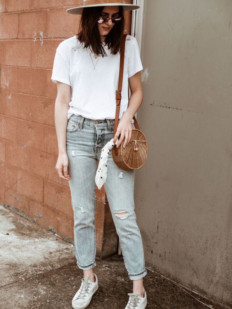 golden goose sneakers and jeans