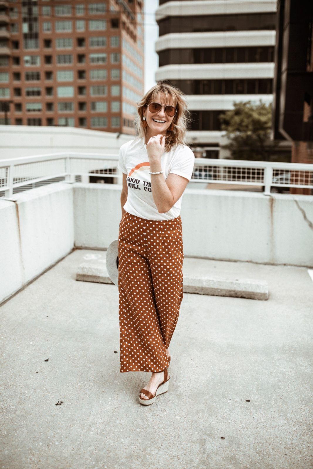 katie shelton | styling polka dot pants