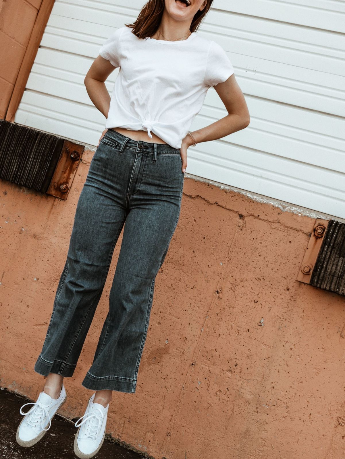 madewell emmer wide leg crop jeans | oh darling blog