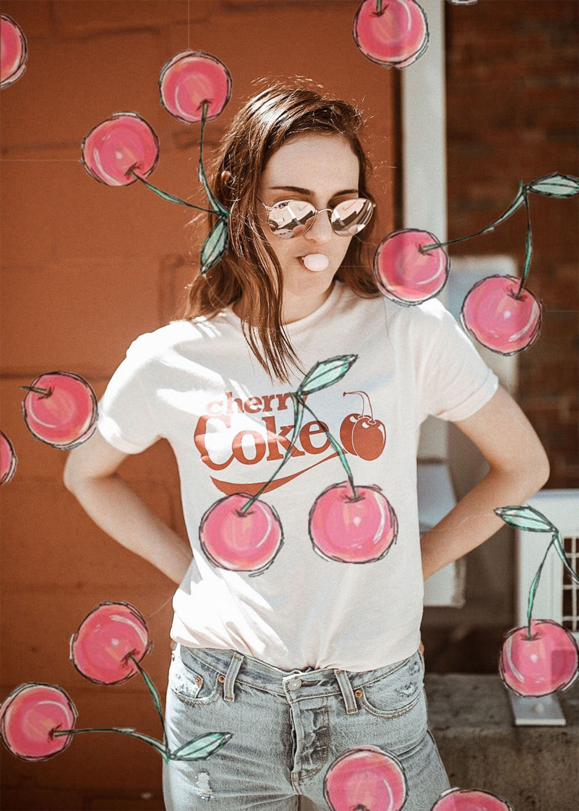 cherry coke graphic tee | oh darling blog