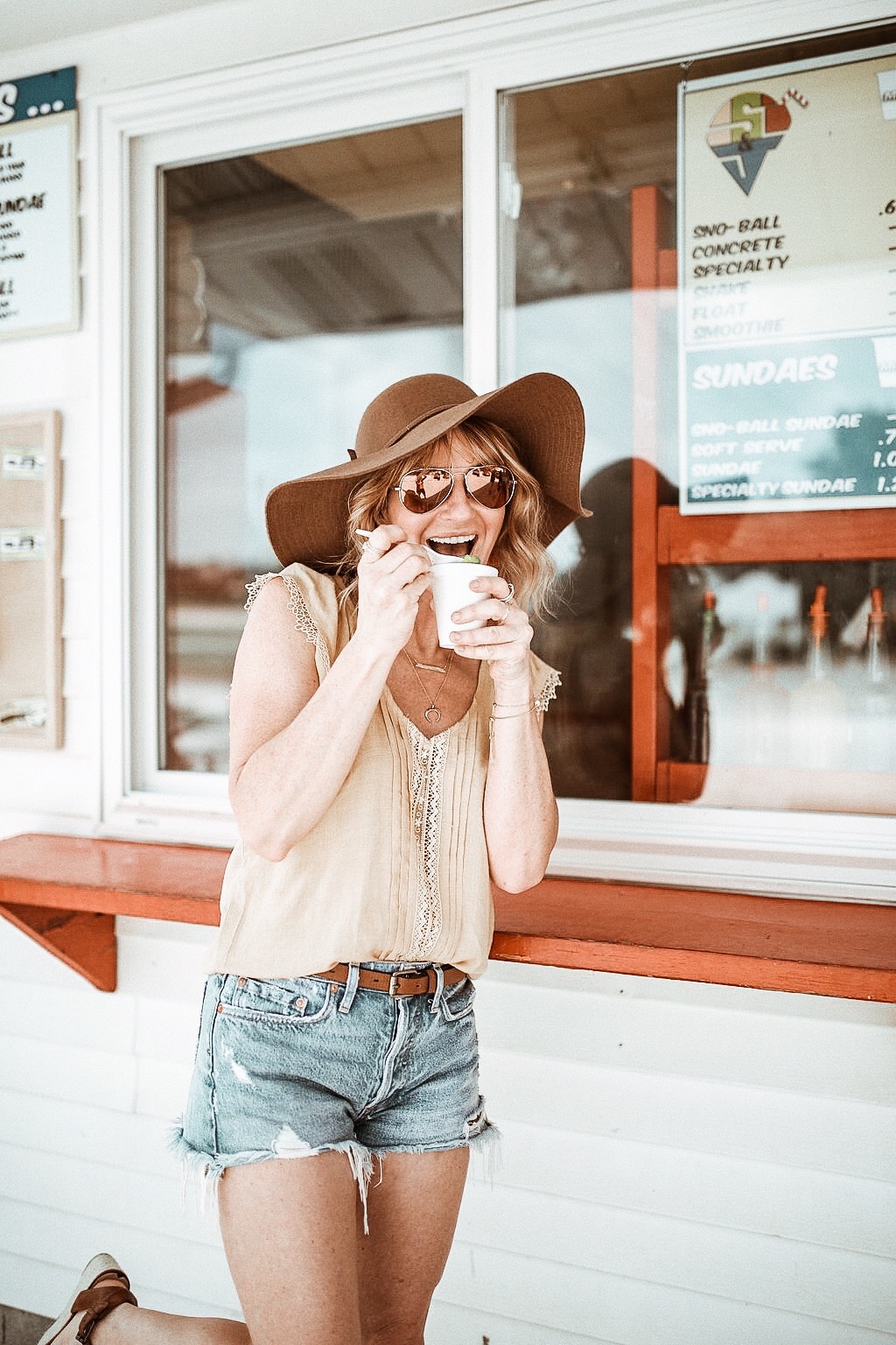 heart loom top agolde denim shorts | oh darling blog