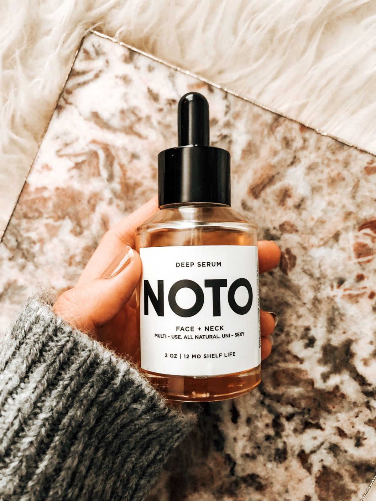 NOTO face + neck deep serum | oh darling blog