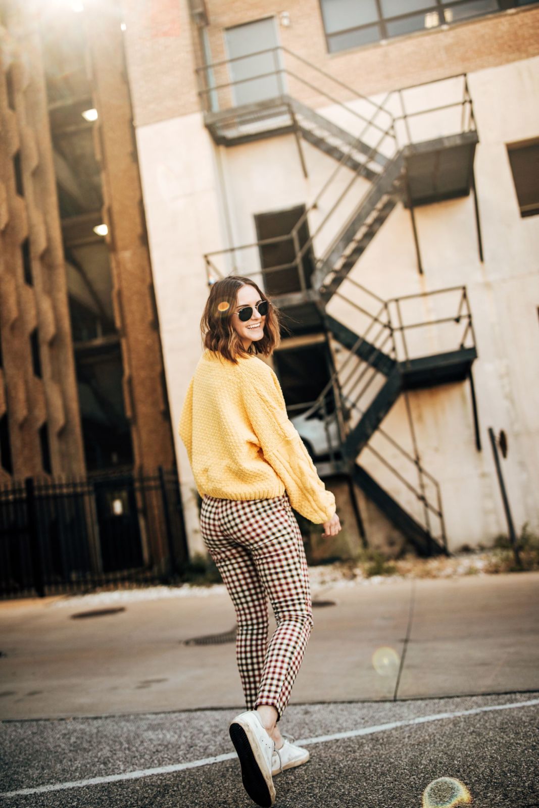 coco mccall sweater | free people plaid pants | oh darling blog