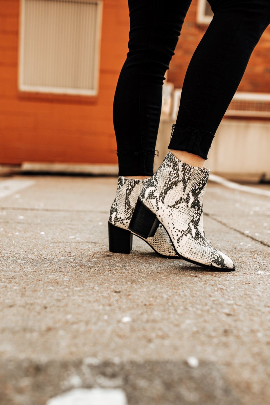 snake print booties | oh darling blog