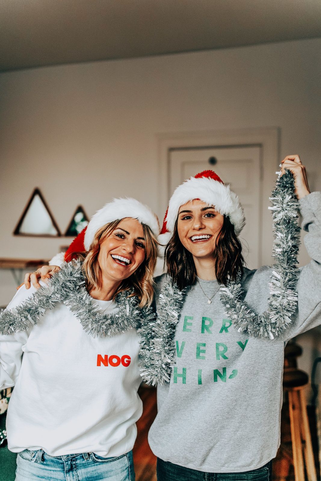 the best gift wrapping ideas | chris loves julia | propertees | nog sweatshirt | merry everything sweatshirt | oh darling blog