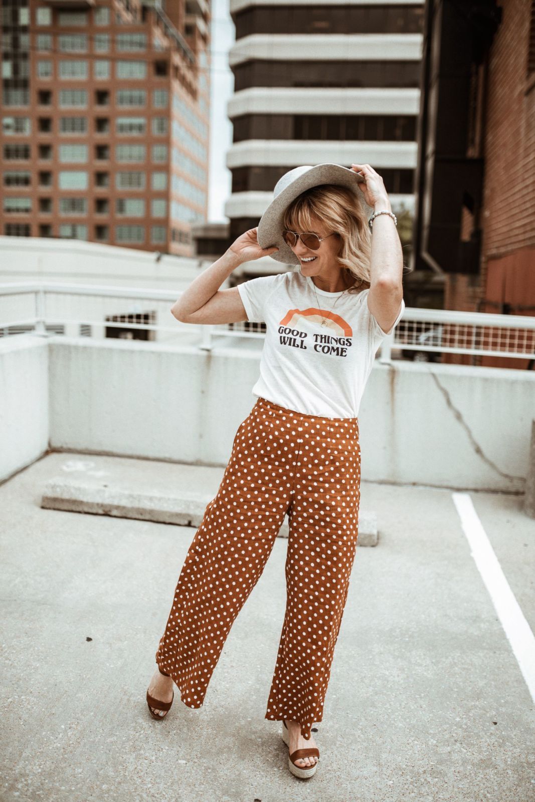 2018 fashion trends | a year in review | polka dot pants | why you need polka dot pants | how to style polka dot pants | wide leg pants | summer fashion | summer style | spring style | oh darling blog