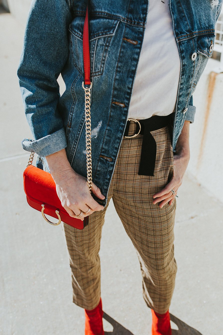 2018 fashion trends | a year in review | how to style glen plaid pants | red boots | oh darling blog