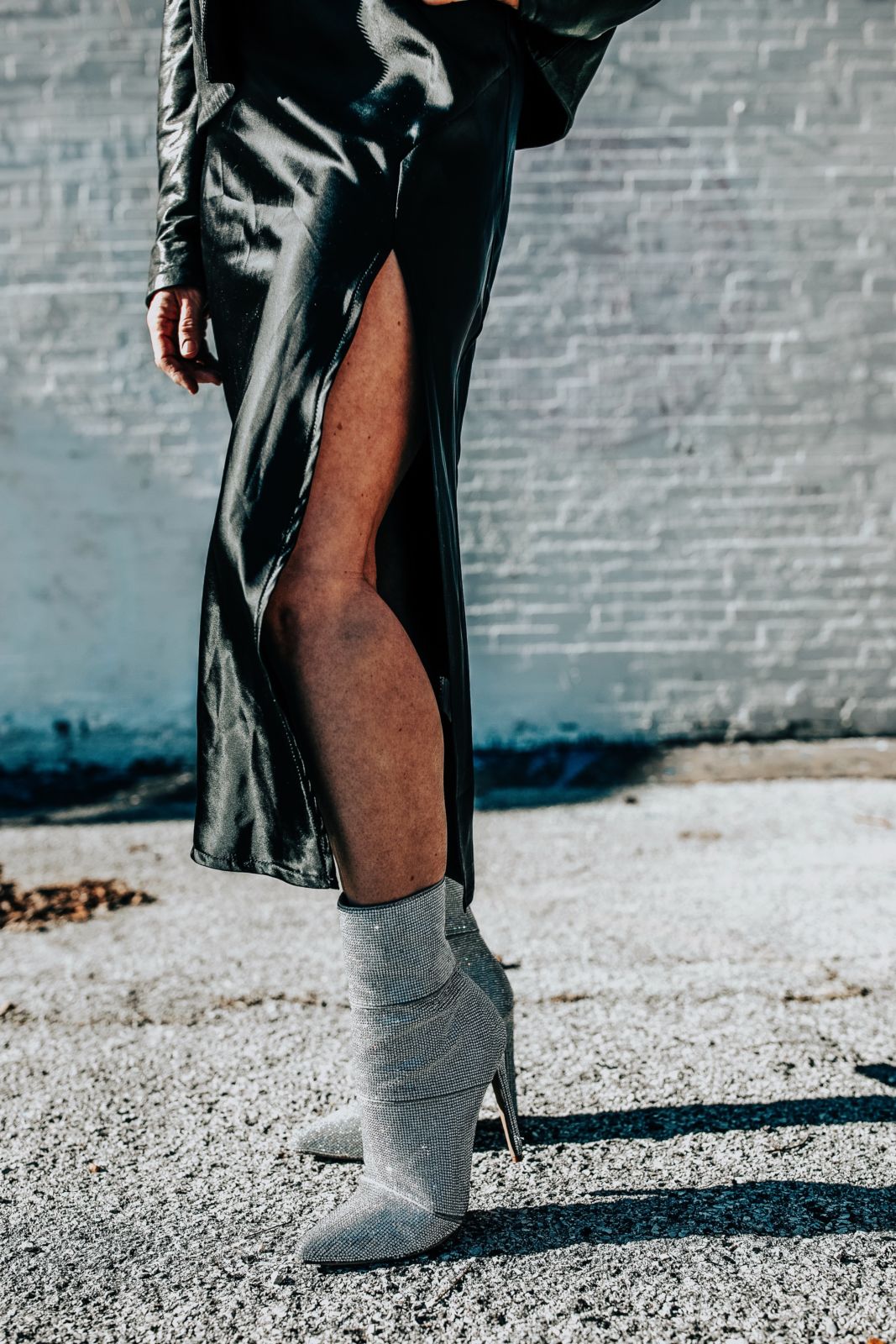 how to wear a slip dress | 4 ways to wear a slip dress | styling a slip dress | black slip dress | steve madden winona bootie | oh darling blog