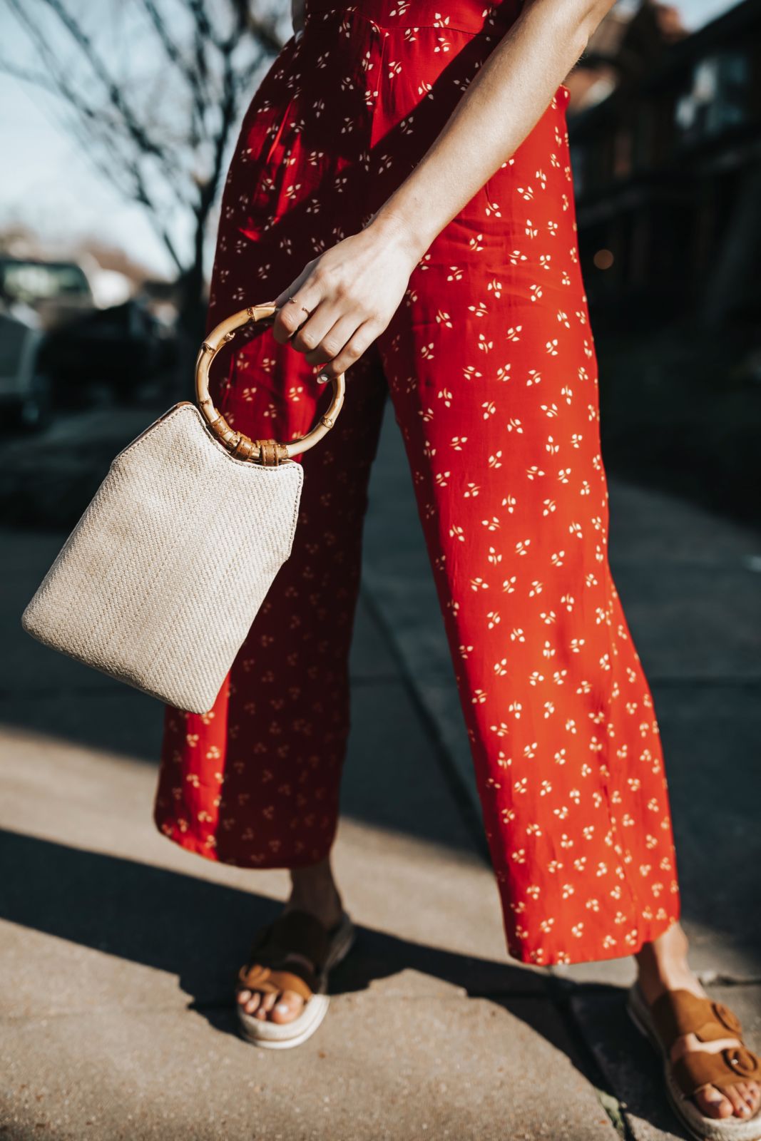 7 spring looks you need from lulus | floral jumpsuit outfit | spring outfits | top handle handbags | spring accessories 2019 | oh darling blog 