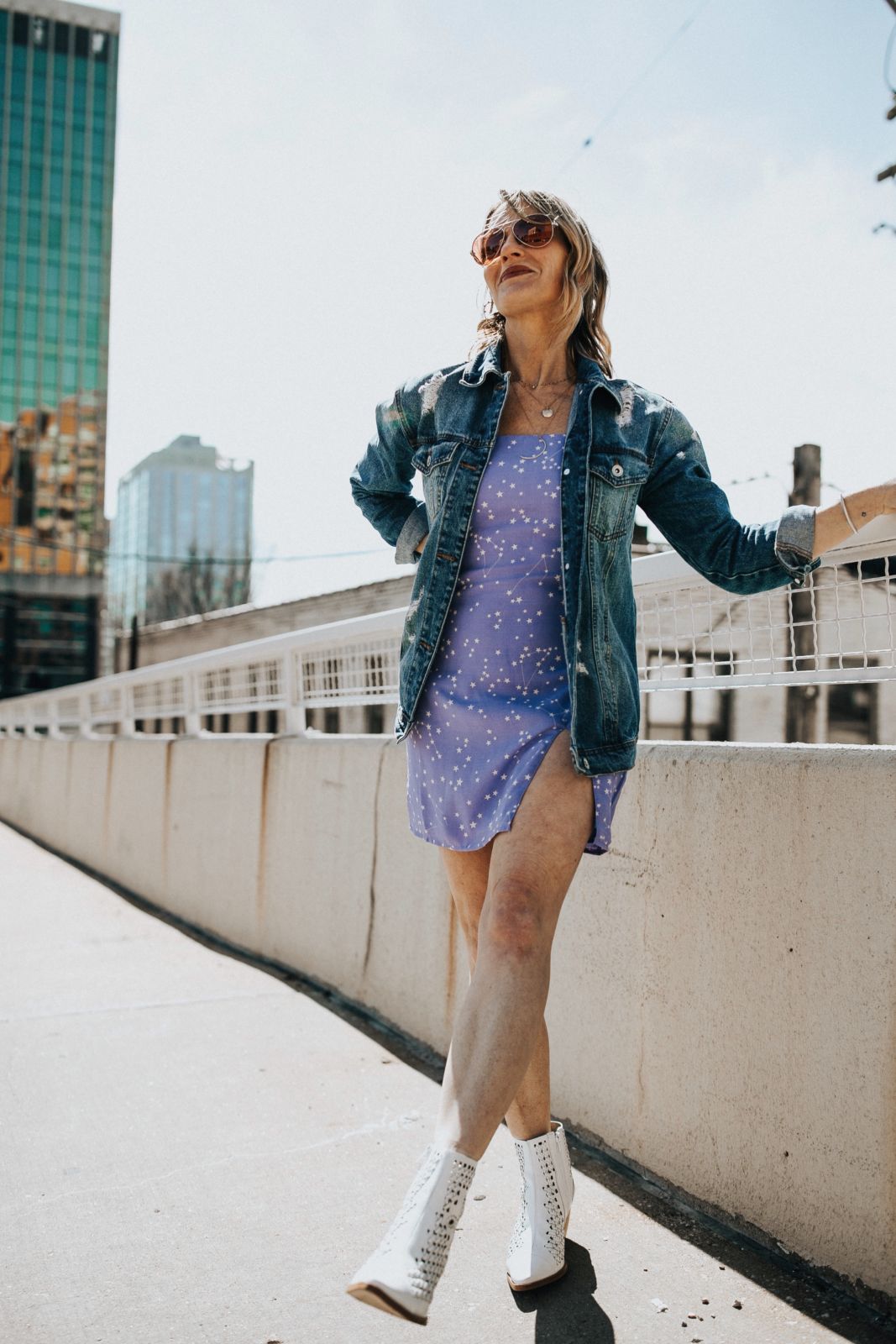 The Best Spring Dresses Under $100 | denim jacket outfit | denim jacket outfit spring | slip dress outfit | spring dress casual | Oh Darling Blog