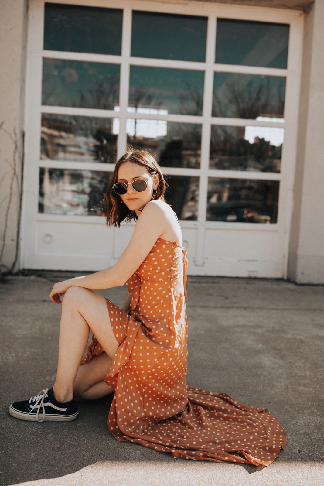 The best Spring Dresses Under $100 | polka dot maxi dress outfit | black vans outfit summer | casual spring outfits | Oh Darling Blog