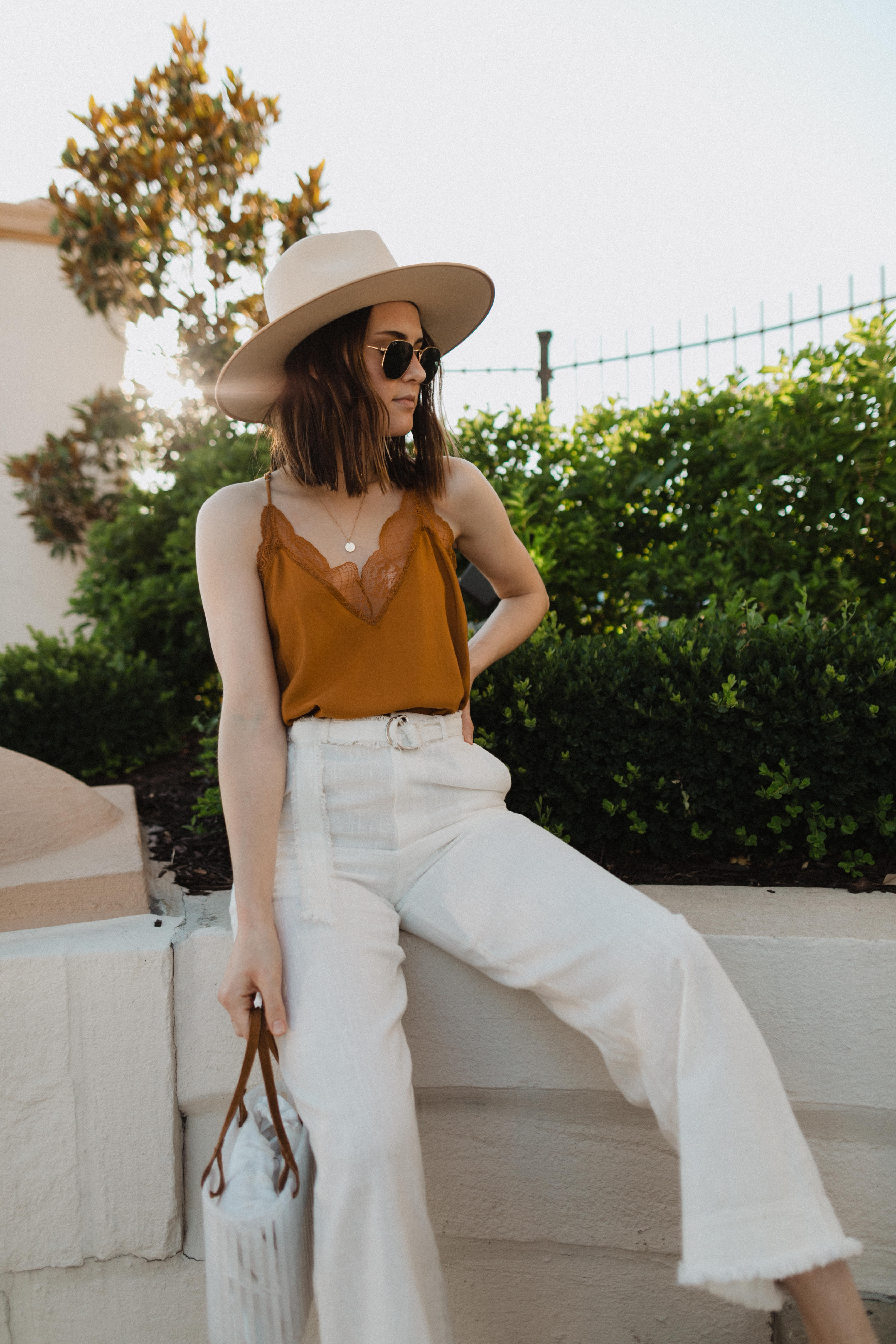 Lovestitch Clothing: 7 Outfits To Wear This Summer | linen pants outfit summer | lace camisole outfit 