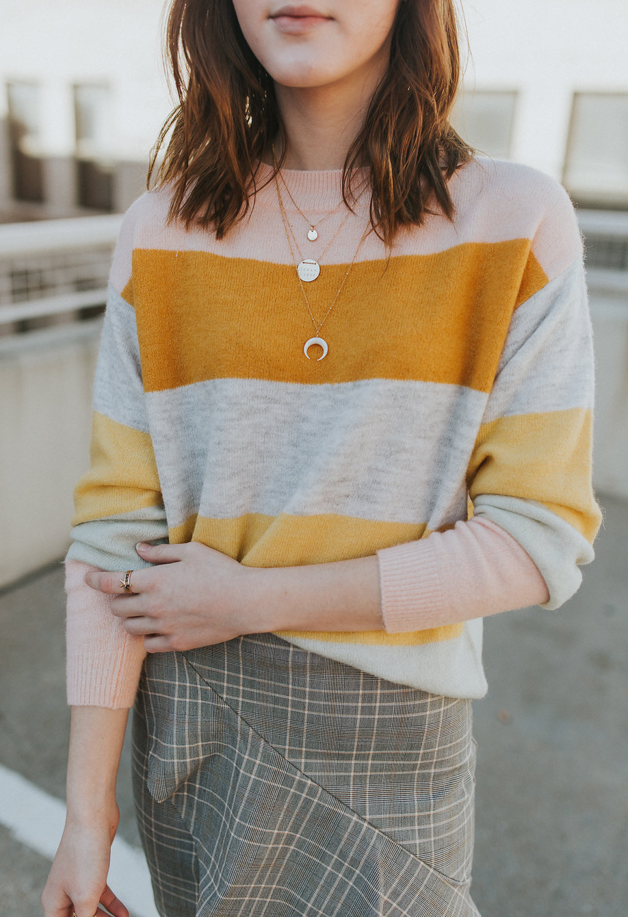 stripe sweater | james michelle jewelry | oh darling blog