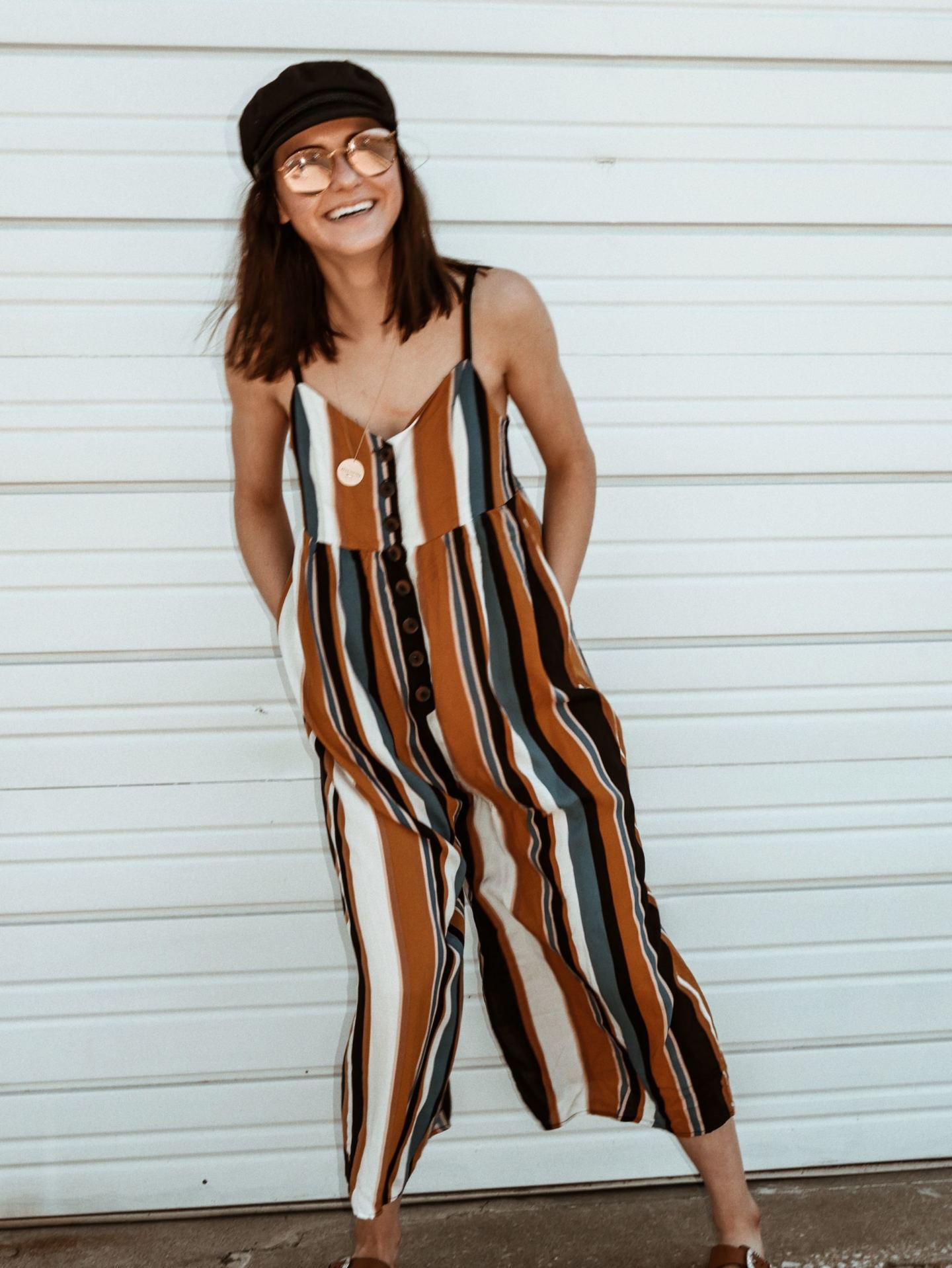 striped jumpsuit