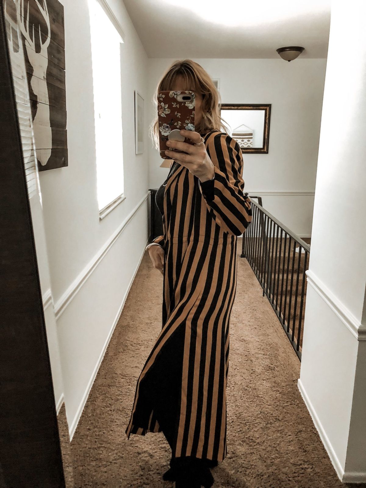 topshop stripe duster jacket