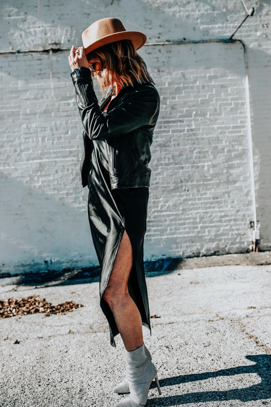 how to wear a slip dress | how to style a slip dress | 4 ways to wear a slip dress | leather jacket | oh darling blog