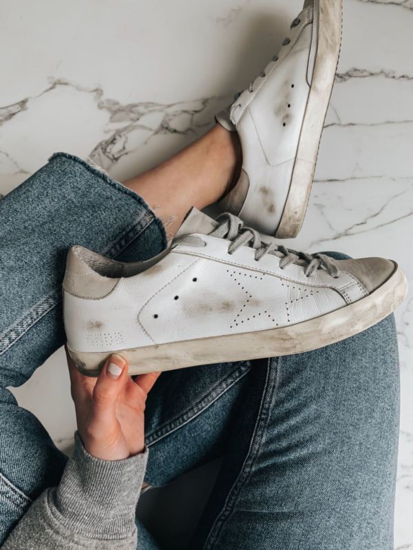 golden goose cowhide sneakers